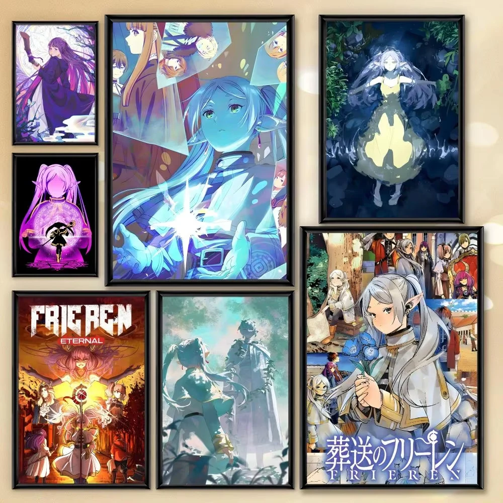 Frieren Anime Merchandise - DIY 숫자로 그리는 유화 애니메이션 프리렌