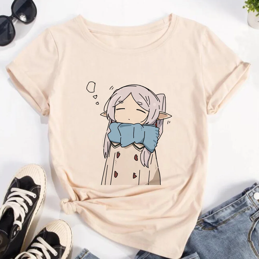 Frieren Anime Merchandise - Frieren Tshirt 여성 streetwear anime funny
