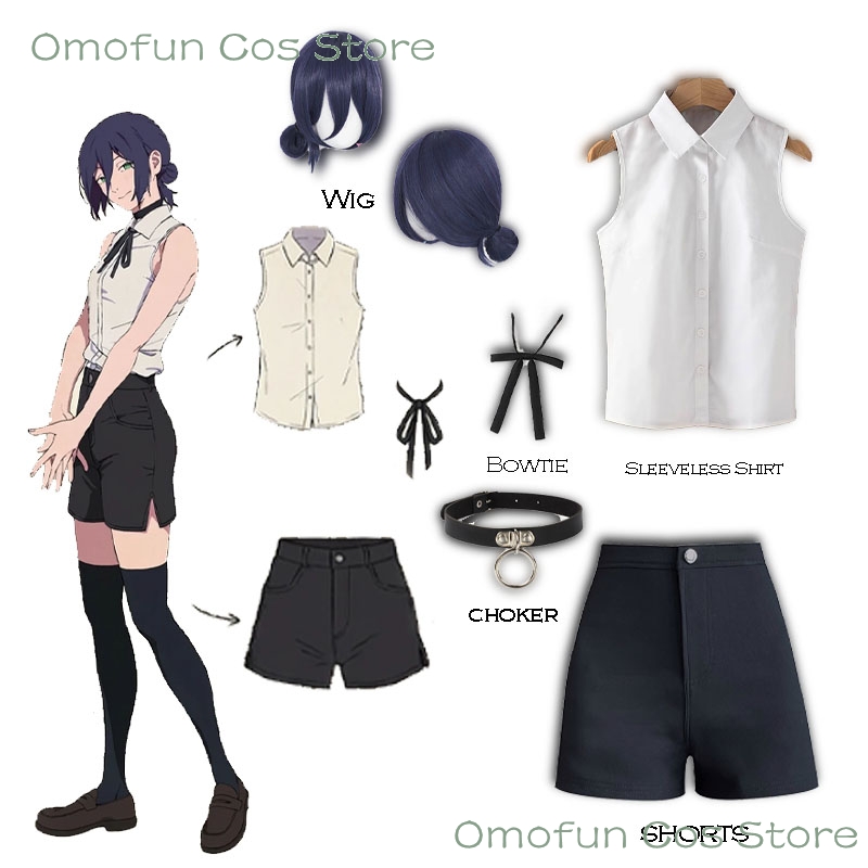 레제 코스프레 의상 민소매 셔츠 가발 체인소 의상 정장 - Anime Merchandise For Women 리뷰 및 가격
