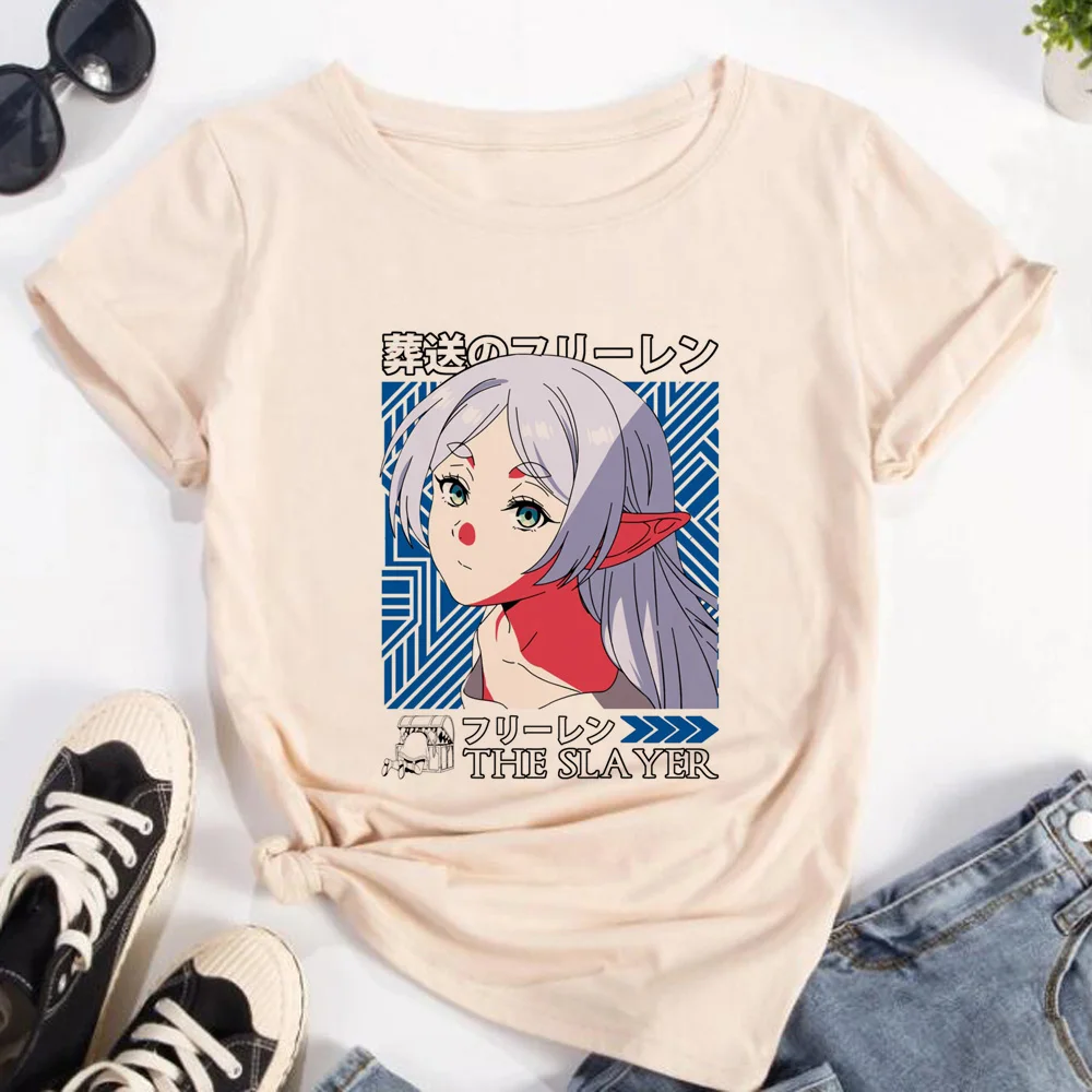 Frieren Tshirt 여성 streetwear a - Frieren Anime Merchandise 리뷰 및 가격