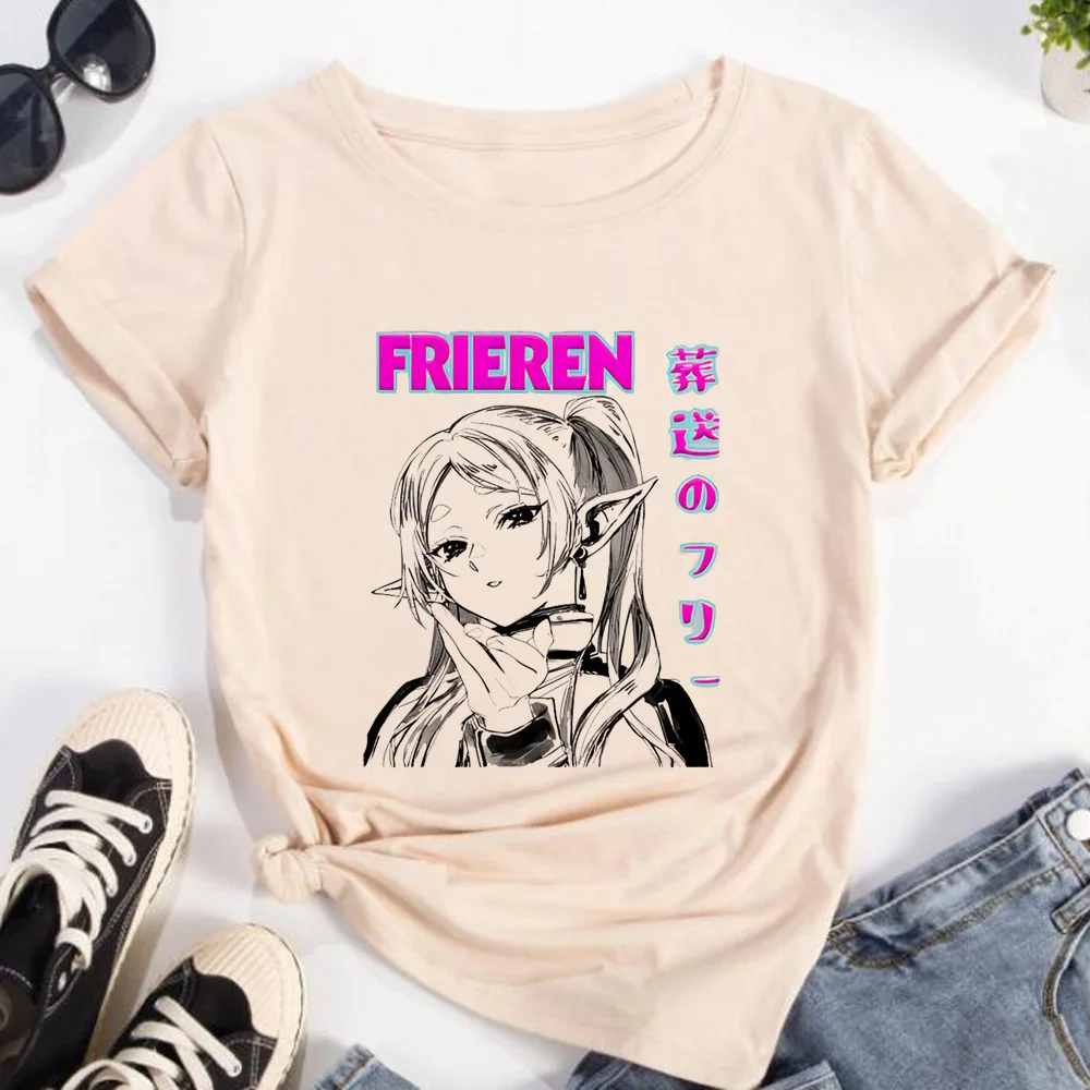 Frieren Tshirt 여성 streetwear a - Frieren Anime Merchandise 리뷰 및 가격